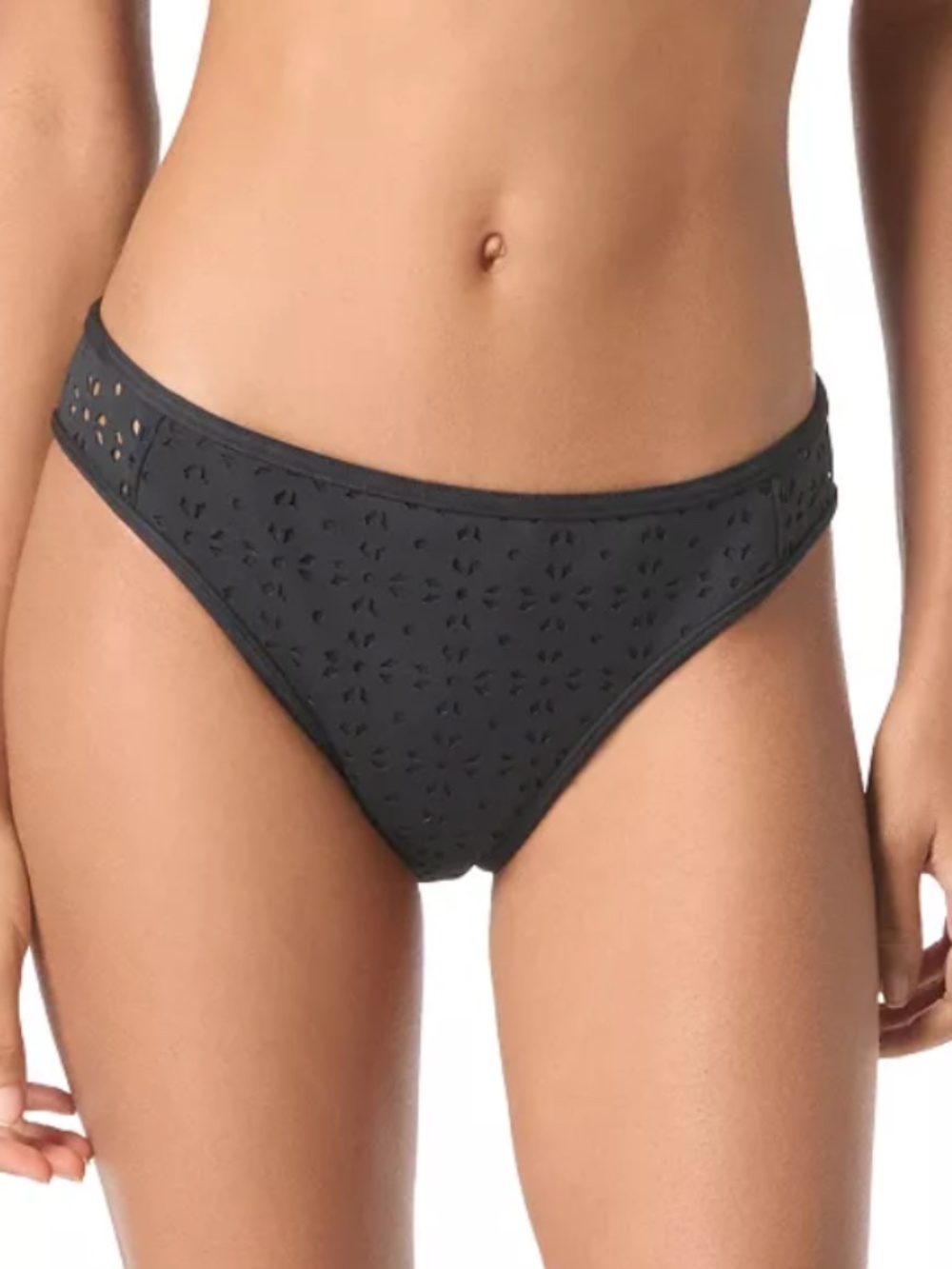 Michael Michael Kors Women's Laser Cut Hipster Bikini Bottoms Swim Sz L 12239